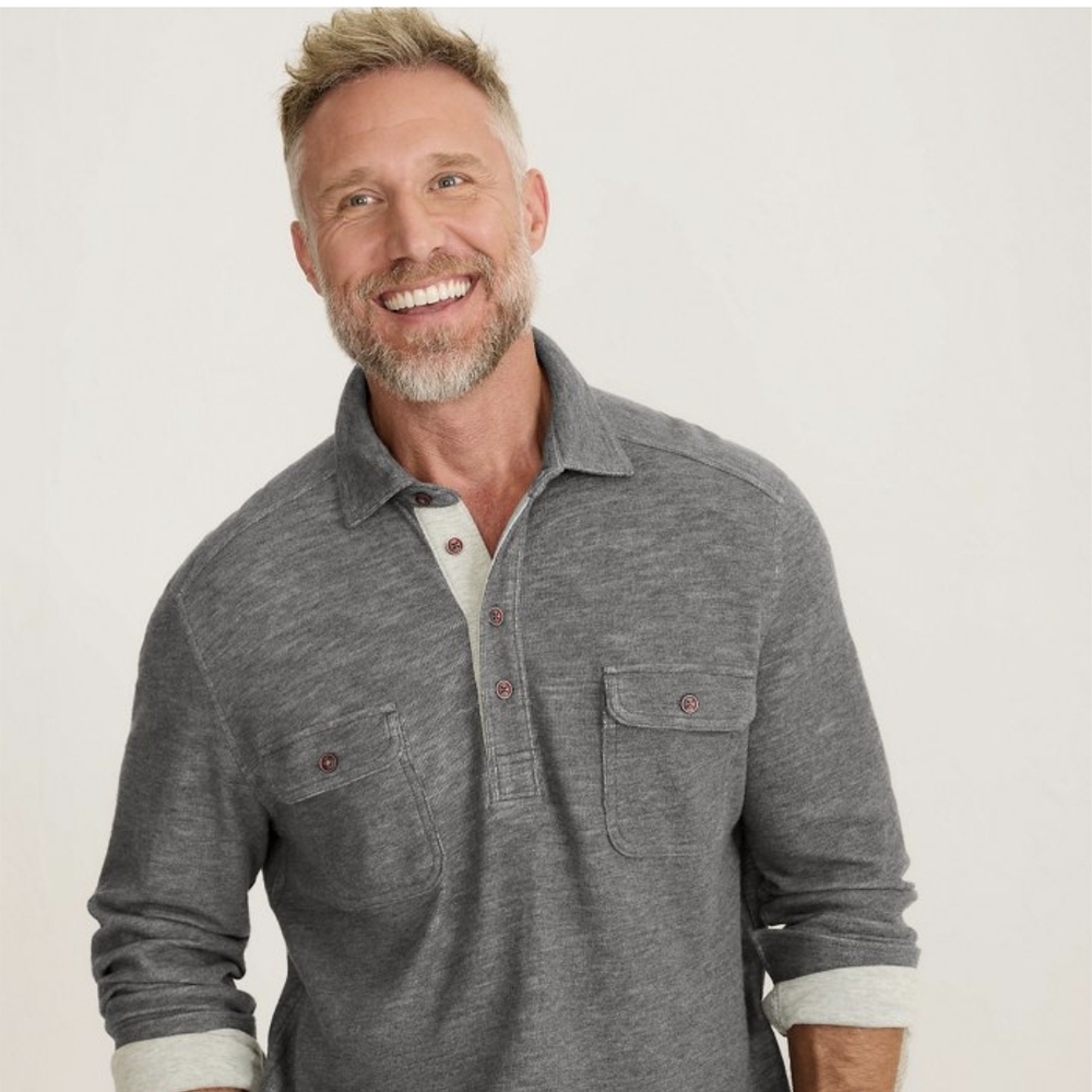 NEW Tommy Bahama Men's Gray Polo Shirt